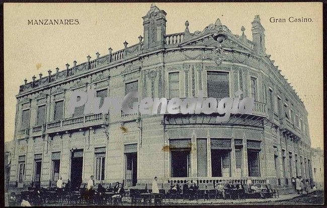 Postal antigua de Gran Casino de Manzanares (Ciudad Real)