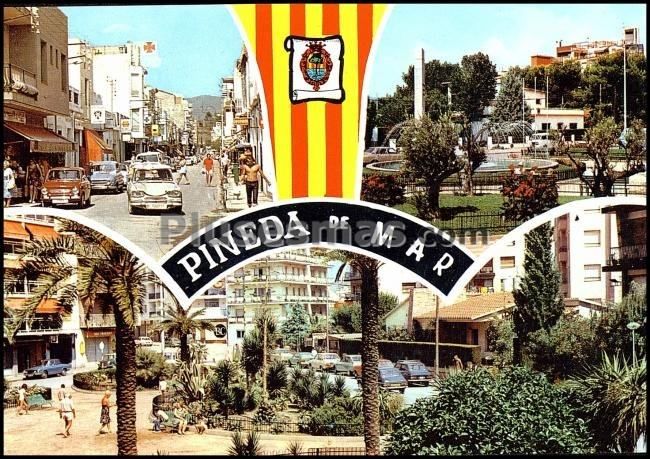 Foto antigua de Diferentes aspectos de Pineda de Mar en Barcelona Foto antigua de Diferentes aspectos de Pineda de Mar en Barcelona