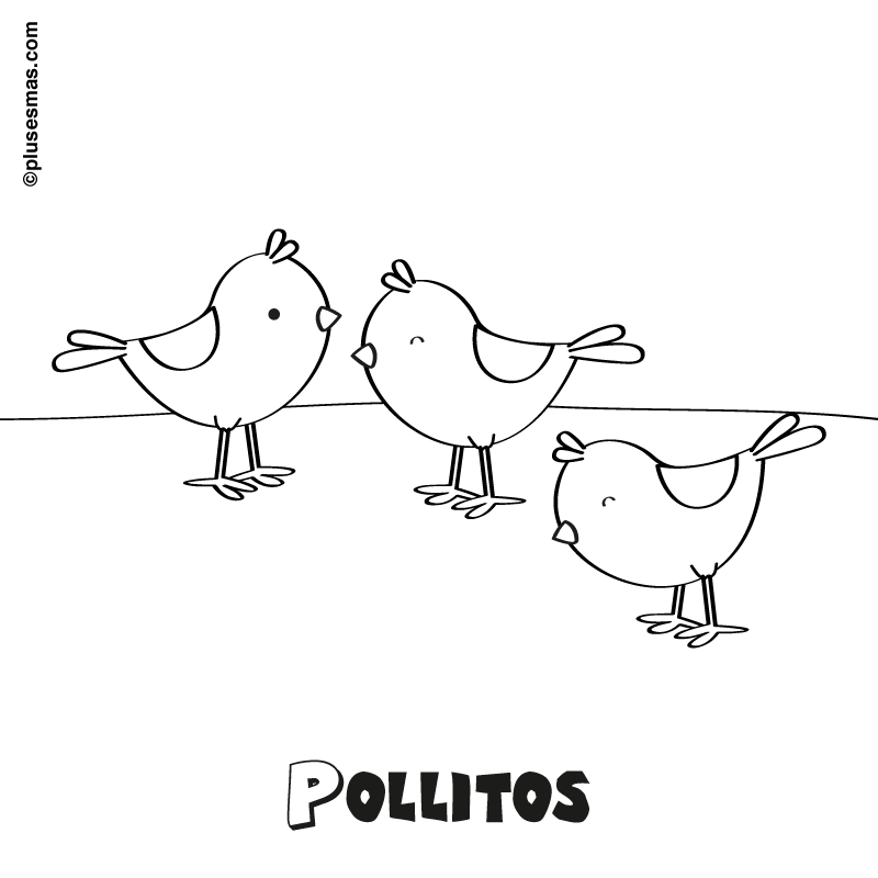 Colorear unos pollitos. Colorear unos pollitos.