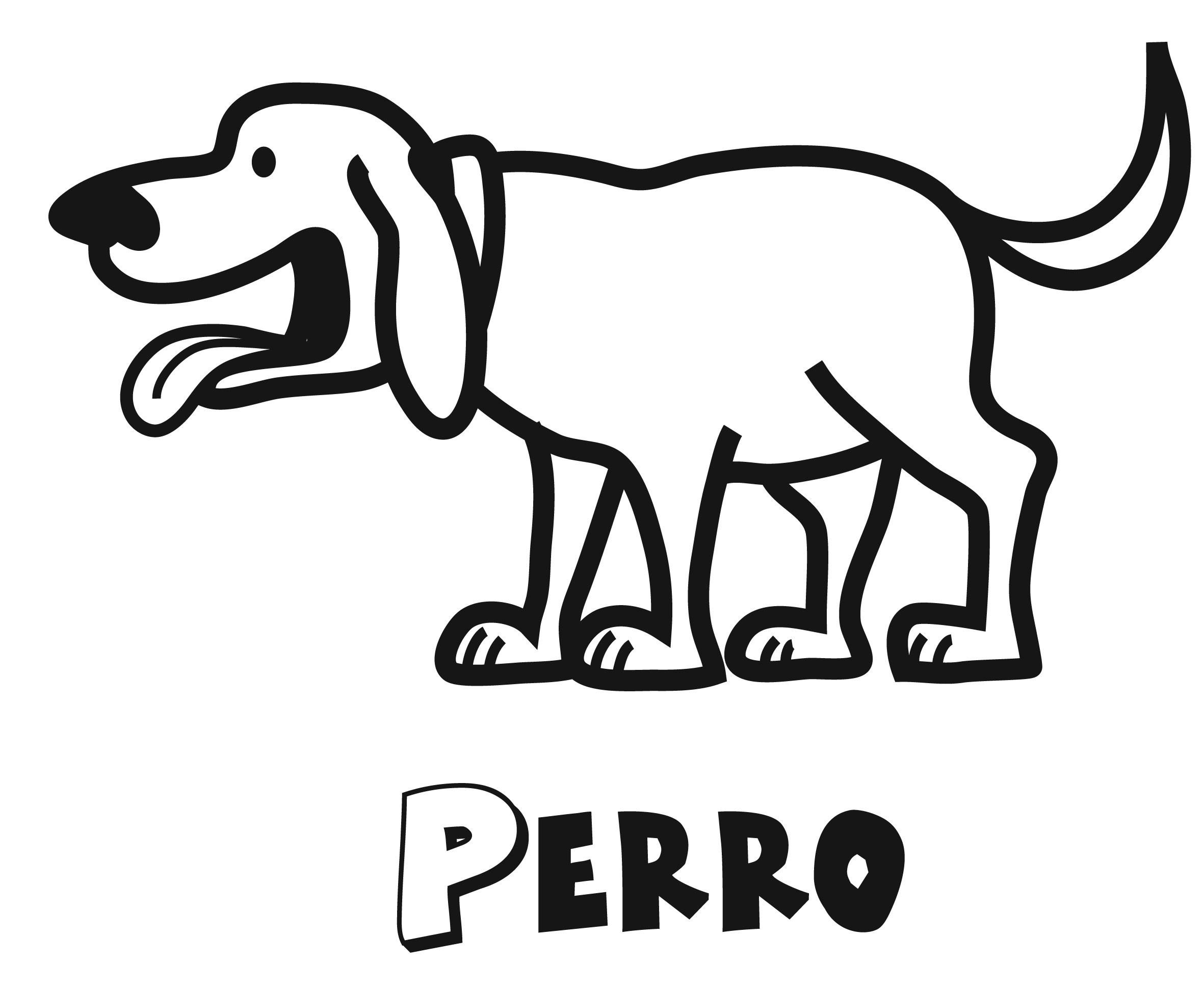 Colorear a un perro Colorear a un perro