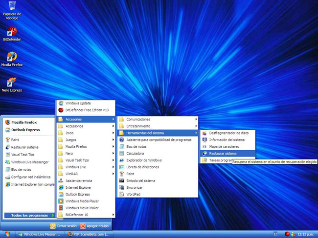 Inicio de programas windows 7