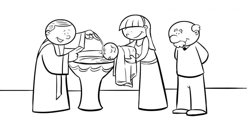 sacrament baptism coloring pages - photo #16