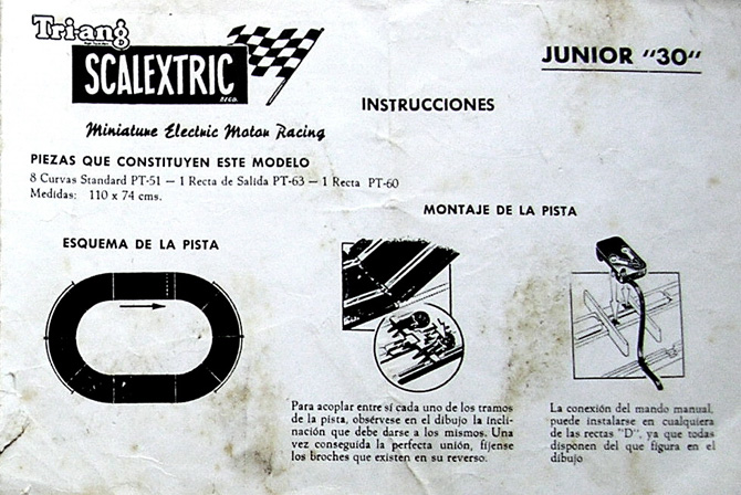 Instrucciones circuito Scalextric J30
