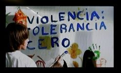 'Violencia: tolerancia cero', plaza mayor, el ejido (almería)