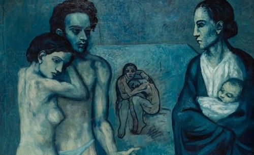 Llega a Barcelona la obra de picasso 'viaje a través del azul: la vida'