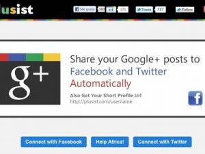 Plusist, compartir los artículos de Google Plus en Twitter y Facebook