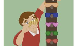 Jubilado probándose gafas