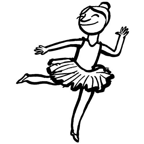 Colorear a una bailarina