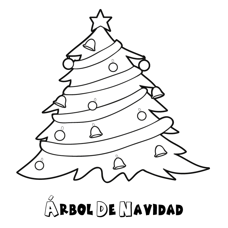 Colorea un árbol de navidad