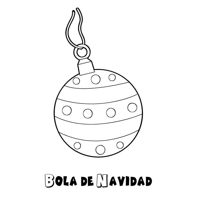 Colorear una bola de navidad