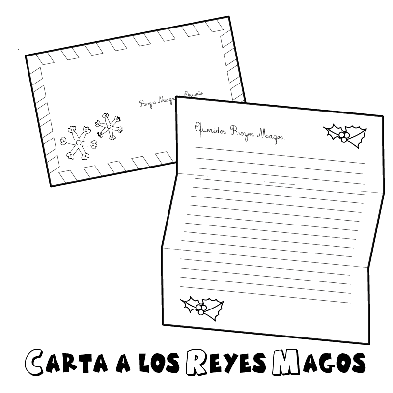 Colorear carta a los reyes magos