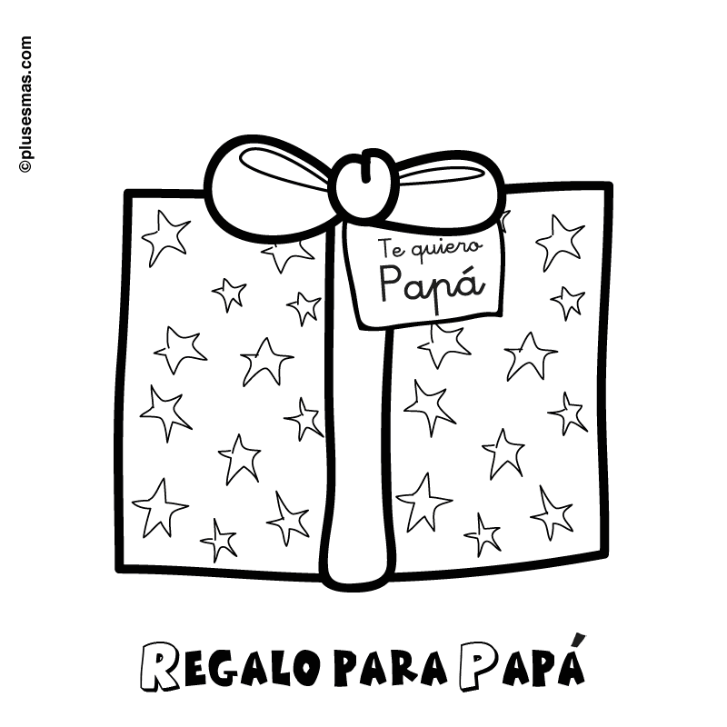 Colorear regalo para papá