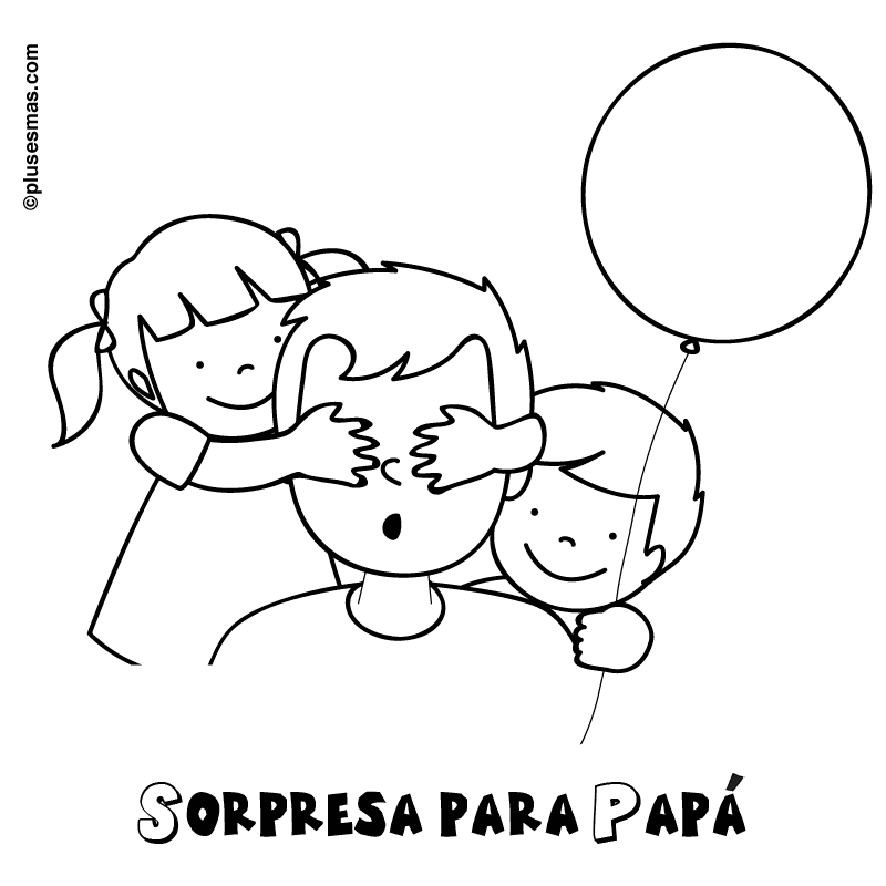 Colorear sorpresa para papá