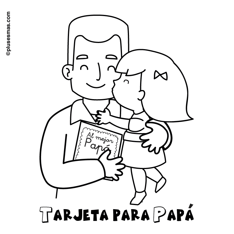 Colorear tarjeta para papá