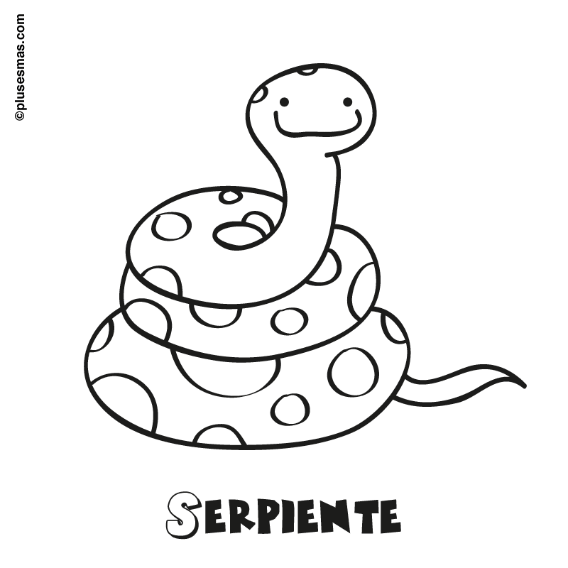Colorear una serpiente