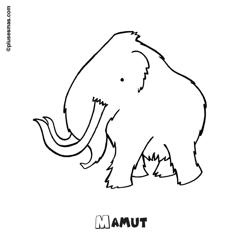 Mamut para colorear