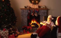 Papá noel durmiendo
