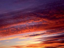 Nubes en atardecer