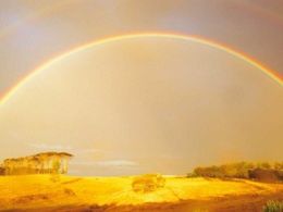 Arco iris atardecer