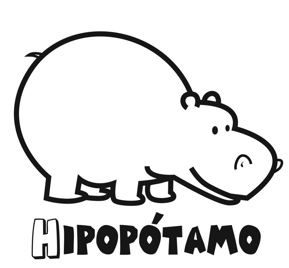 Colorear el hipopótamo