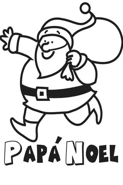 Colorear a papá noel