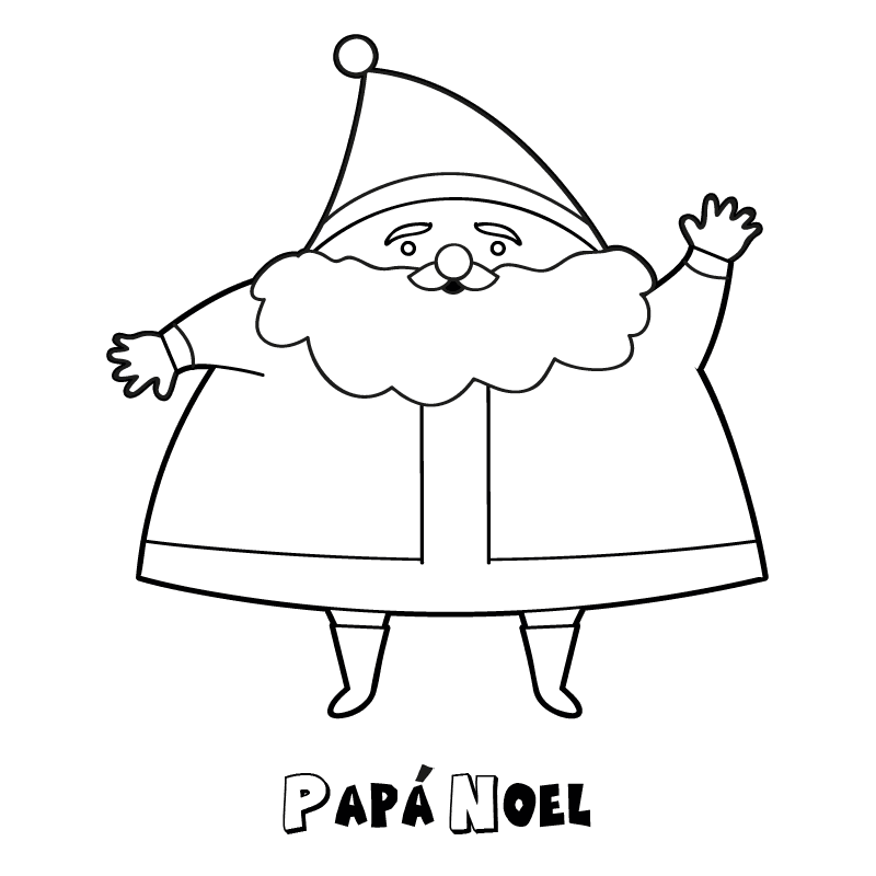 Colorear a papá noel