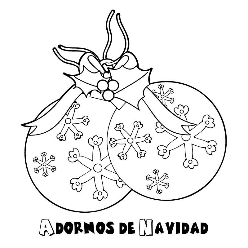 Adornos de navidad para colorear