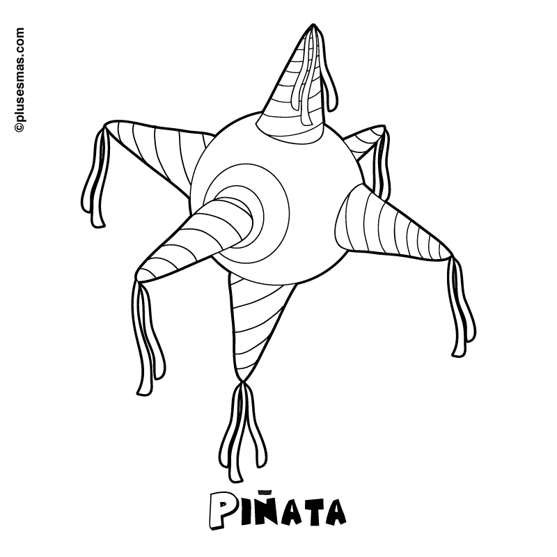 Piñata para colorear