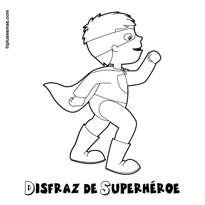 Colorear un disfraz de superhéroe