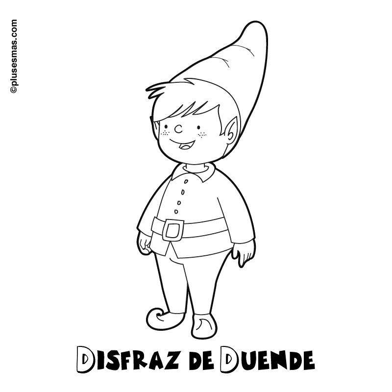 Colorear un disfraz de duende