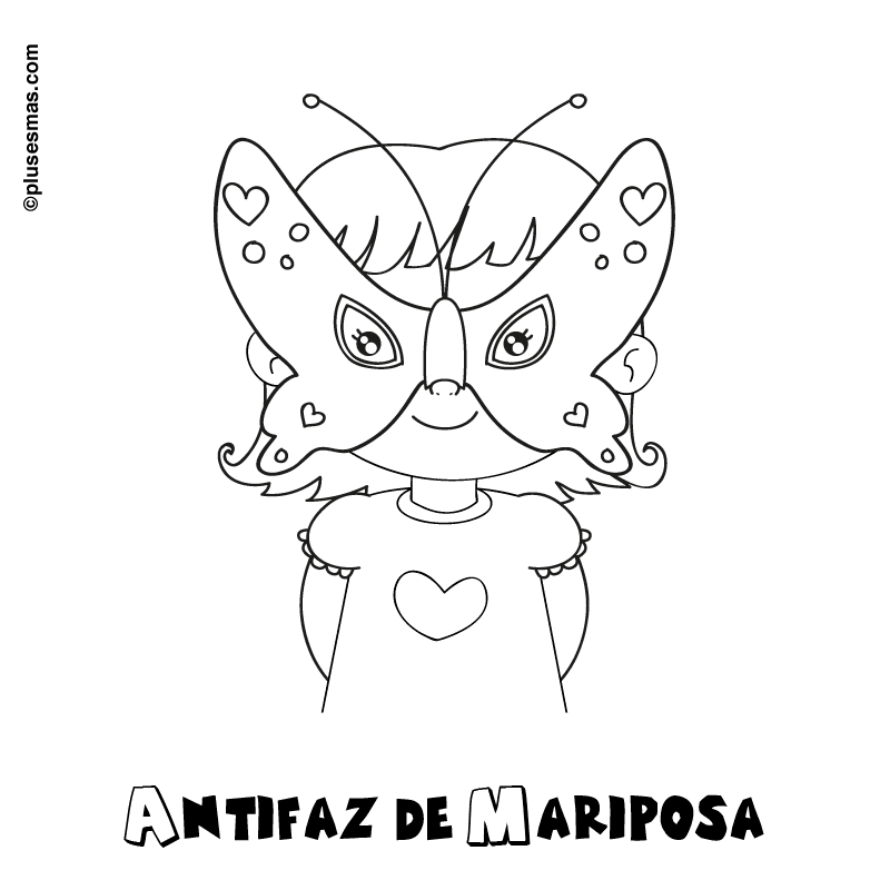 Colorear un antifaz de mariposa