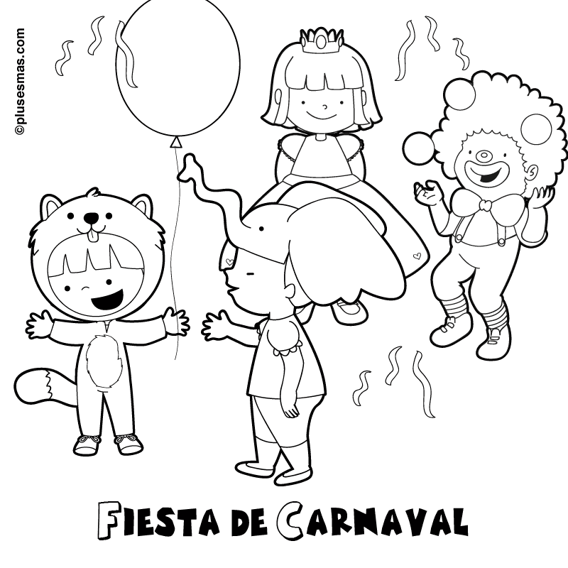 Colorear una fiesta de carnaval