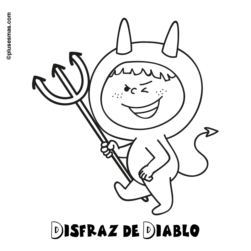 Colorear un disfraz de diablo