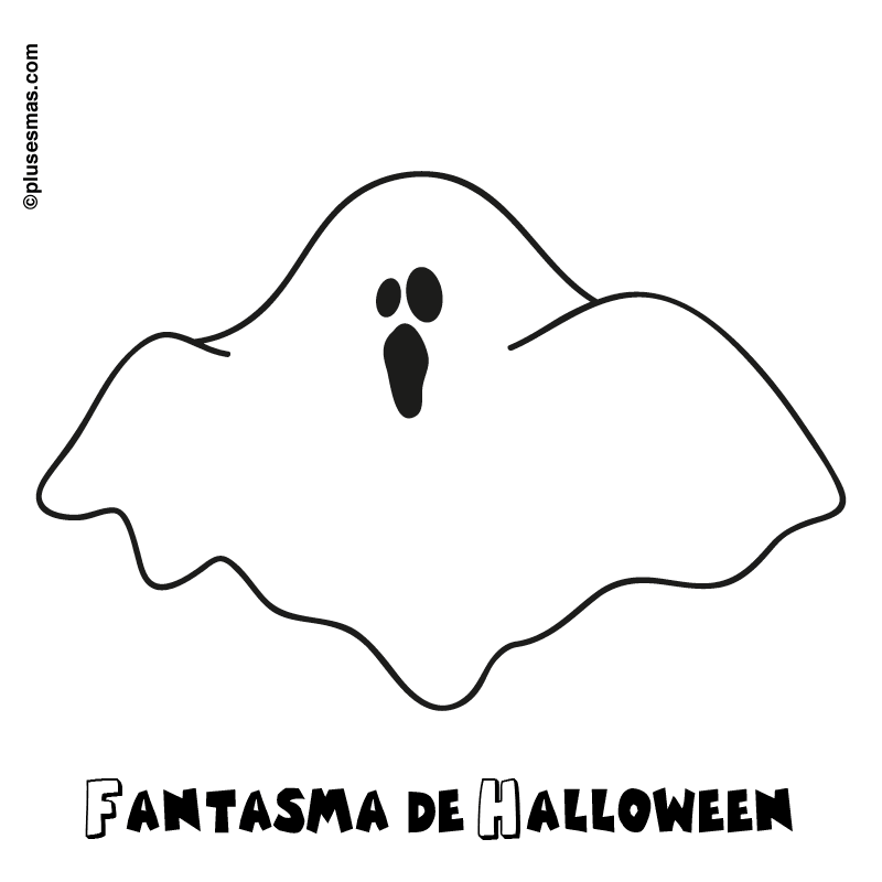 Colorear fantasma de halloween