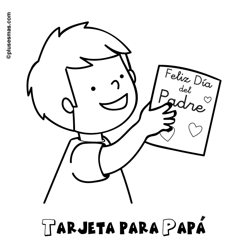 Colorear tarjeta para papá