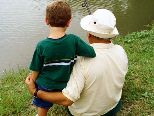 Pescando con el abuelo