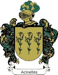 Escudo del apellido Acinellas