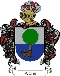 Escudo del apellido Aicine