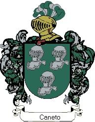 Escudo del apellido Caneto