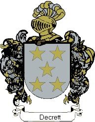 Escudo del apellido Decrett