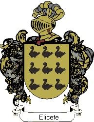 Escudo del apellido Elicete