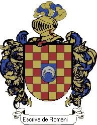 Escudo del apellido Escriva de romani