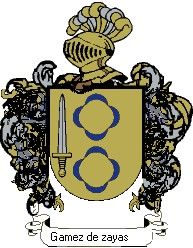 Escudo del apellido Gamez de zayas