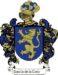 Escudo del apellido García de la concha