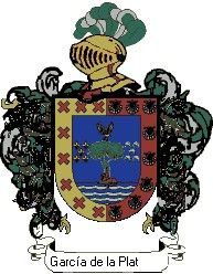 Escudo del apellido García de la plata