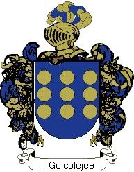 Escudo del apellido Goicolejea