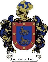 Escudo del apellido González de flores