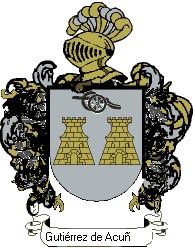 Escudo del apellido Gutiérrez de acuña