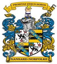 Escudo del apellido Hansard-norfolke