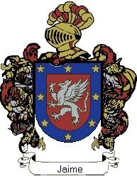 Escudo del apellido Jaime